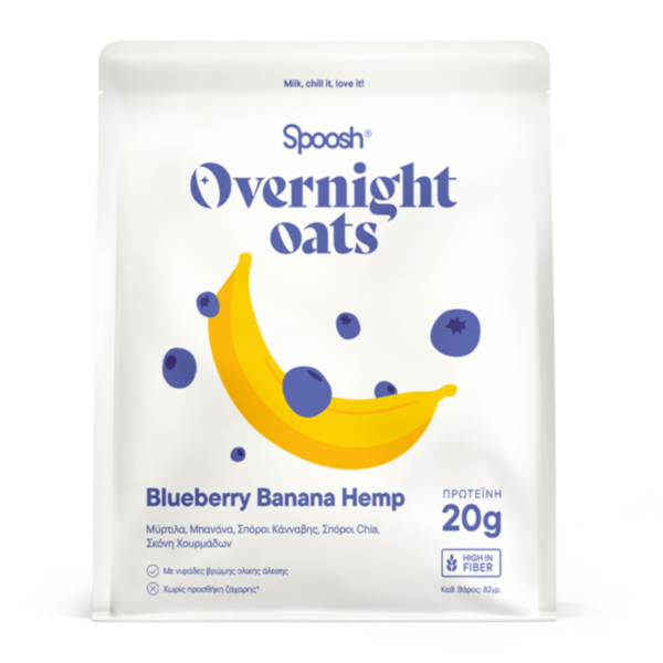 overnight oats_blueberry banana